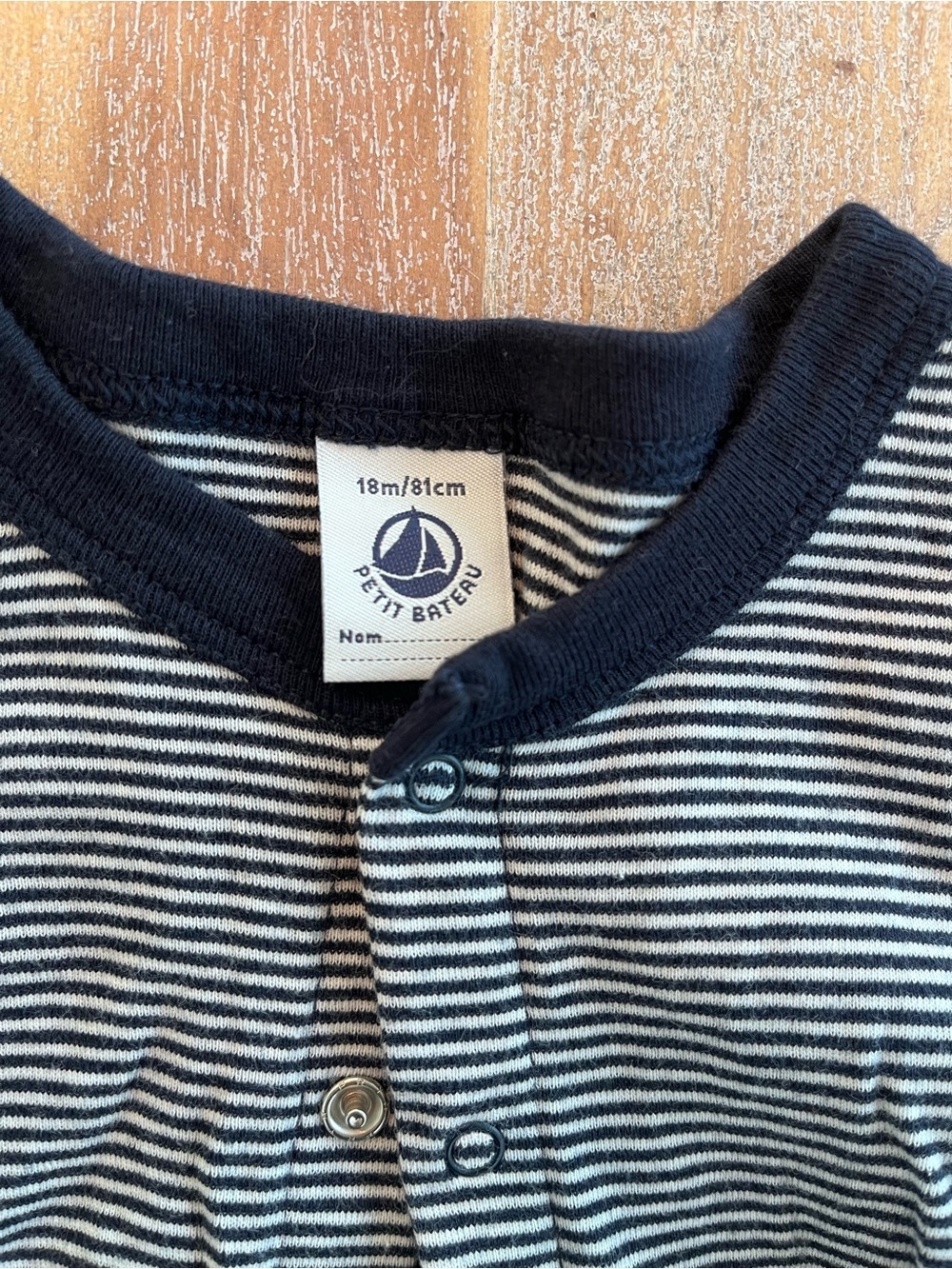 Petit Bateau Navy Blue Striped Cardigan 18 Months French Fall - Picture 2 of 5
